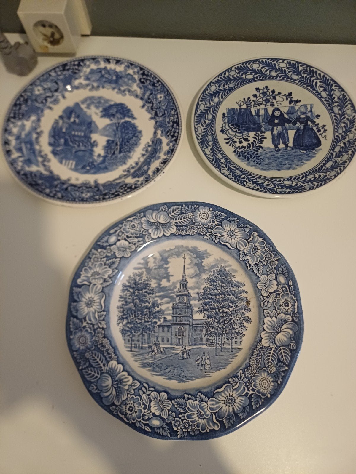 3 sierborden delfts blauw, Antiek en Kunst, Antiek | Wandborden en Tegels, Ophalen of Verzenden