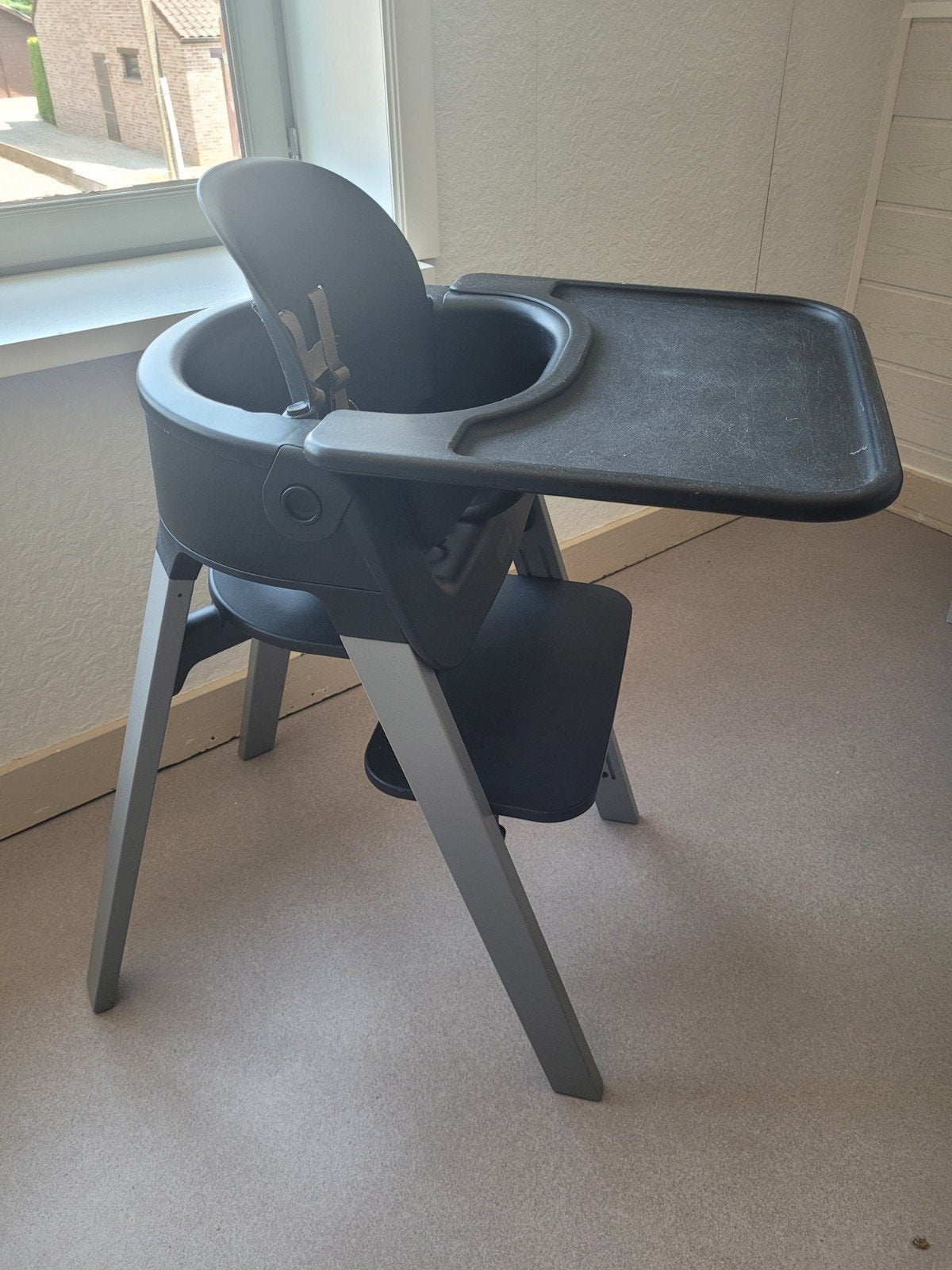 Prachtige Stokke Steps kindereetstoel / meegroeistoel, Ophalen, Zo goed als nieuw, Meegroeistoel, Aanschuifbaar