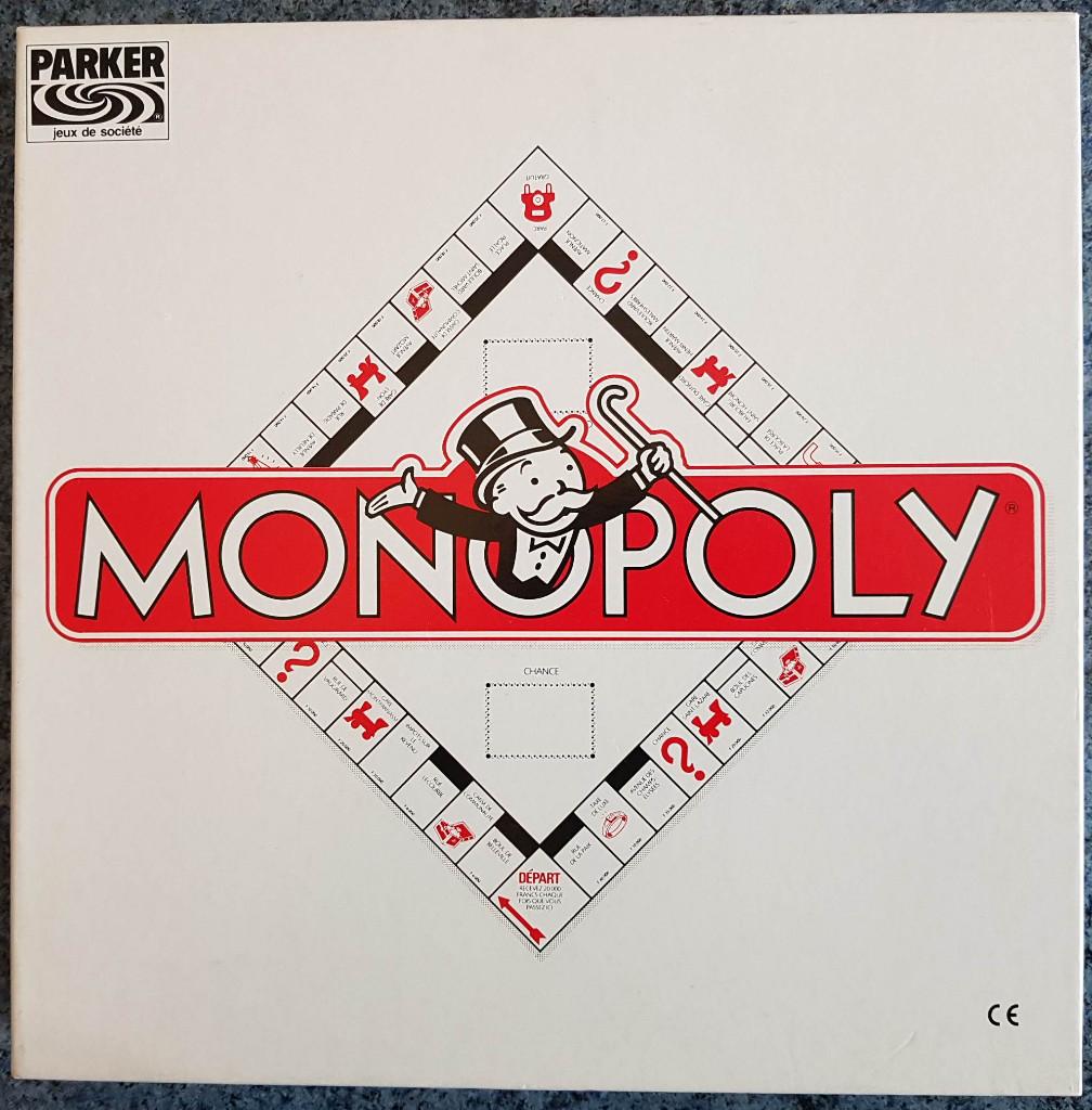 Monopoly classique français, Cinq joueurs ou plus, Enlèvement, Comme neuf, Parker