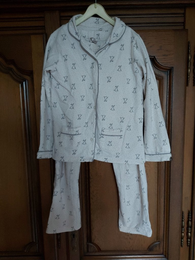 Meisjes pyama in flannel maat 140, Ophalen, Zo goed als nieuw, Meisje, Nacht- of Onderkleding