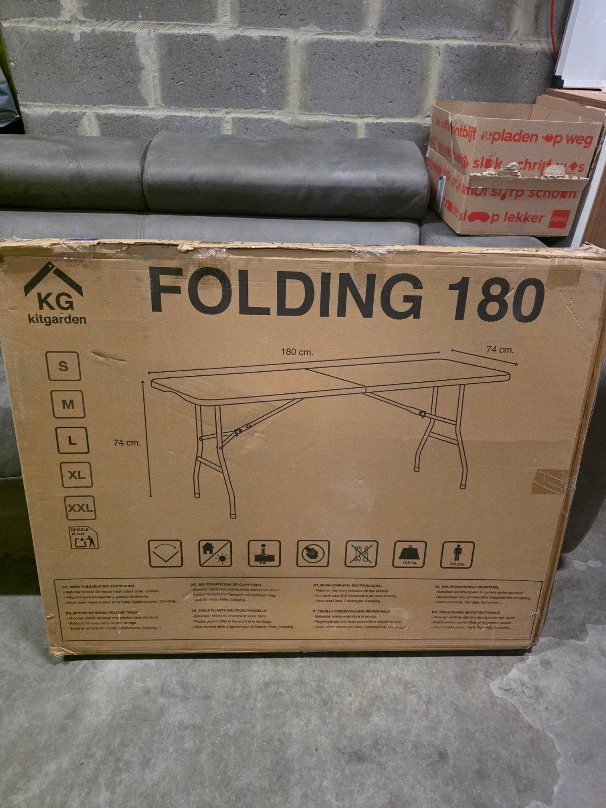 Table pliable pour extérieur, Enlèvement