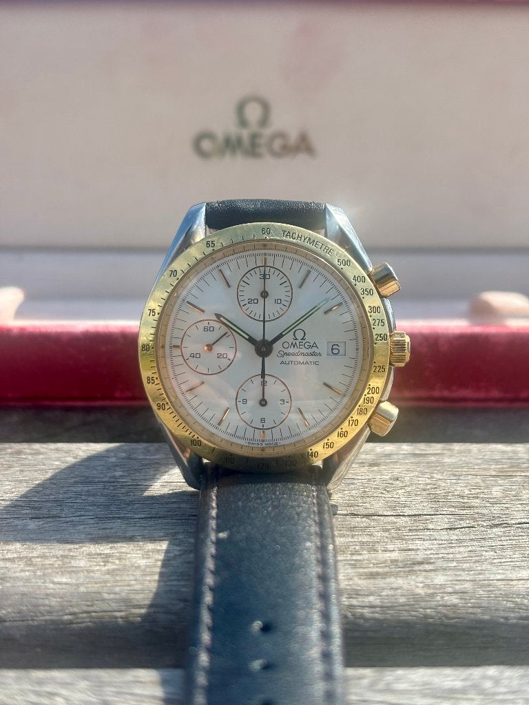 Omega Speedmaster 1750043, Handtassen en Accessoires, Horloges | Heren, Ophalen, Leer, Polshorloge, Zo goed als nieuw
