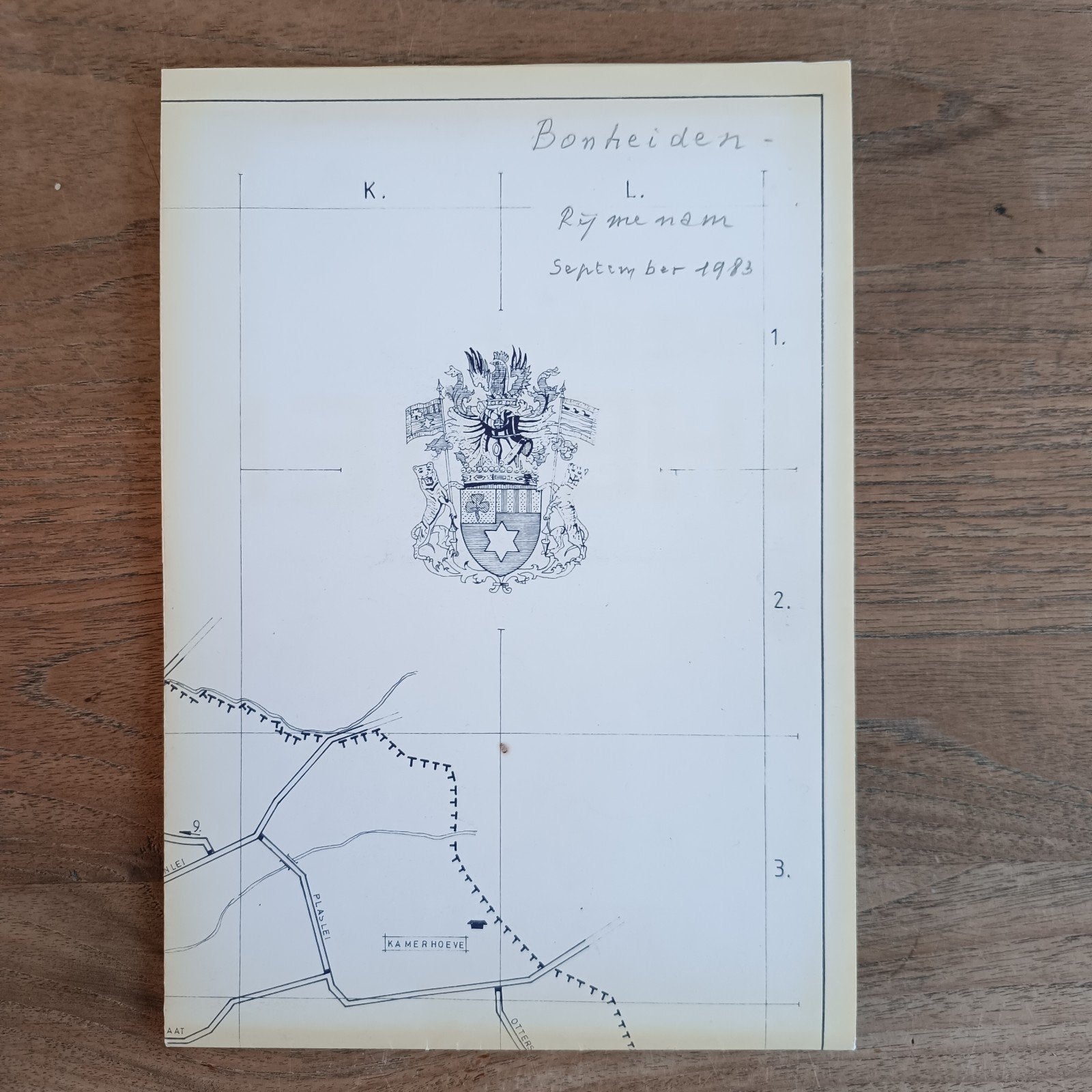Groot Plan GEMEENTE BONHEIDEN 1983, Ophalen of Verzenden