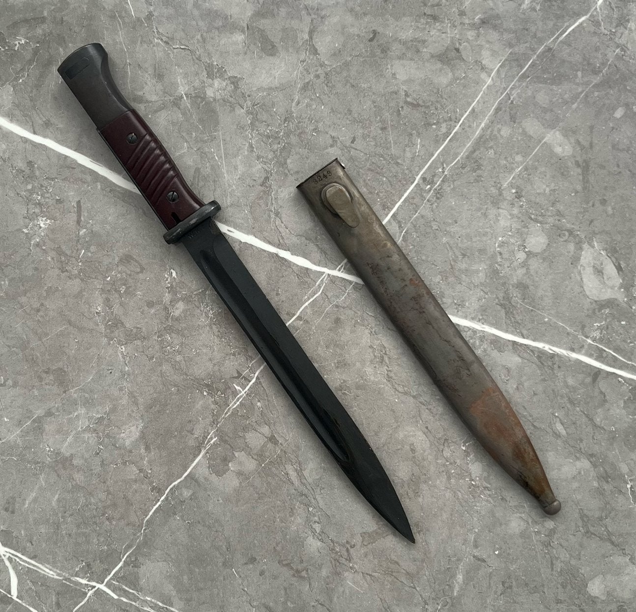 Baïonnette allemande Mauser K98 rare fin de guerre 45 (16), Collections, Enlèvement