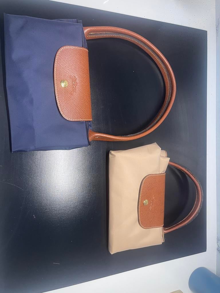 Longchamp Le Pliage - 2 tassen in perfecte staat, Enlèvement ou Envoi, Comme neuf, Beige