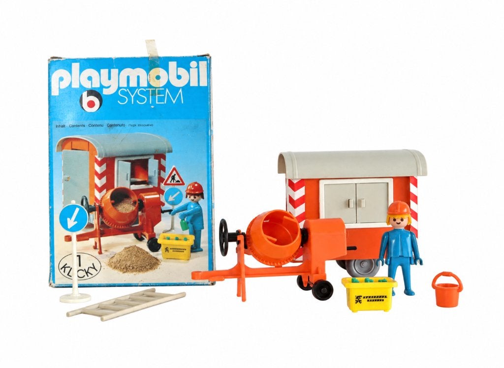 Vintage Playmobil set 3207 Bouwkeet Klicky 1976, Ophalen of Verzenden, Gebruikt