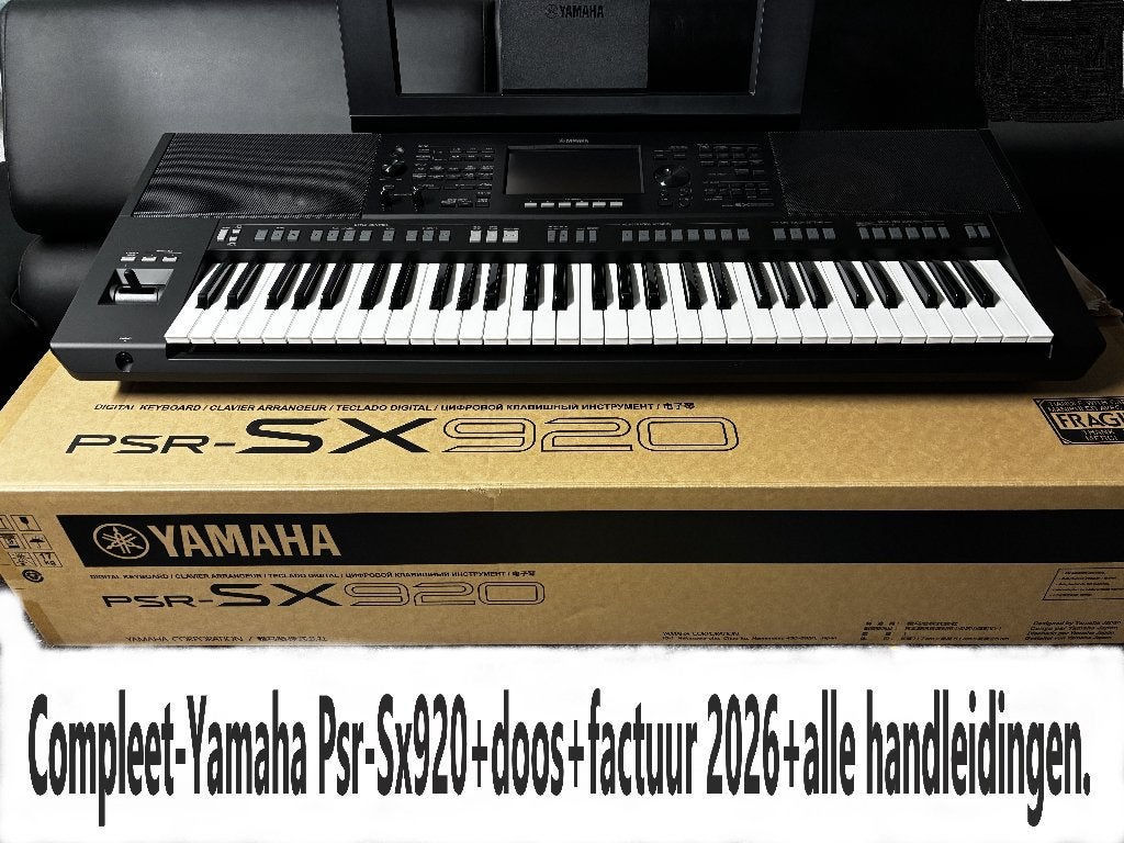 Yamaha Psr Sx920+doos+factuur 06/2026, Muziek en Instrumenten, Ophalen, 61 toetsen, Aanslaggevoelig, Nieuw