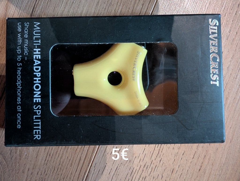multi headphone splitter, Audio, Tv en Foto, Hoofdtelefoons, Overige typen, Nieuw, Geel, Ophalen