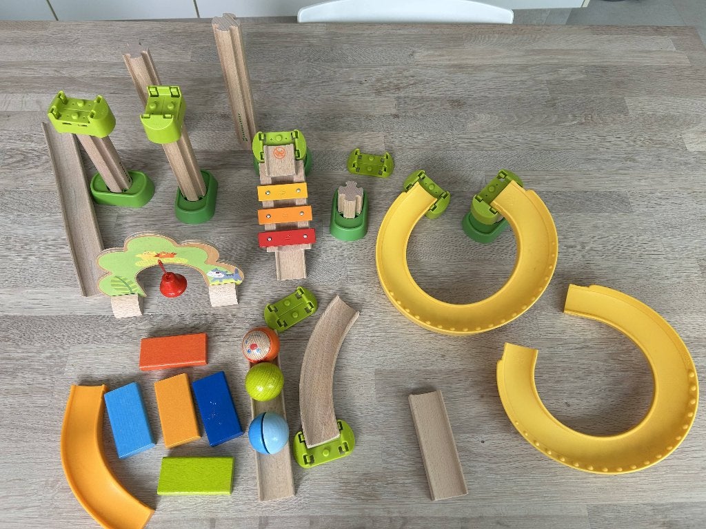 Haba Kullerbü houten knikkerbaan met 3 grote knikkers, Ophalen, Gebruikt, Overige typen