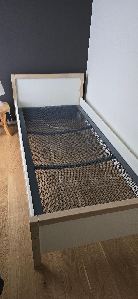 1 persoonsbed, Huis en Inrichting, Slaapkamer | Bedden, Ophalen, 90 cm, Eenpersoons, Wit
