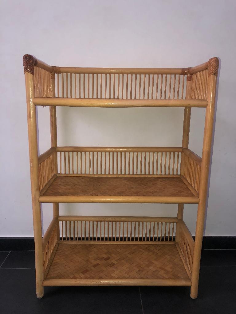 Vintage rotan design rek, Huis en Inrichting, Ophalen, Gebruikt