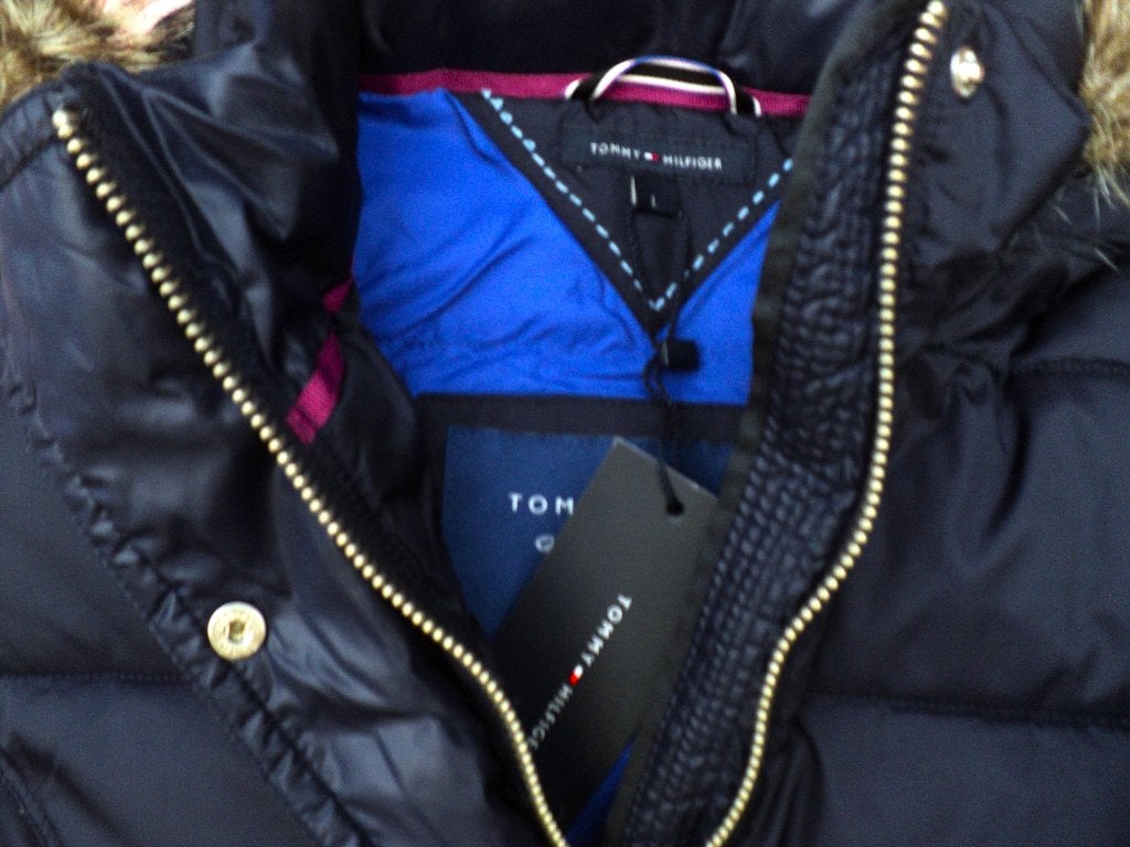 Tommy Hilfiger winterjas ( maat L ), Maat 38/40 (M), Tommy hilfiger, Blauw, Nieuw