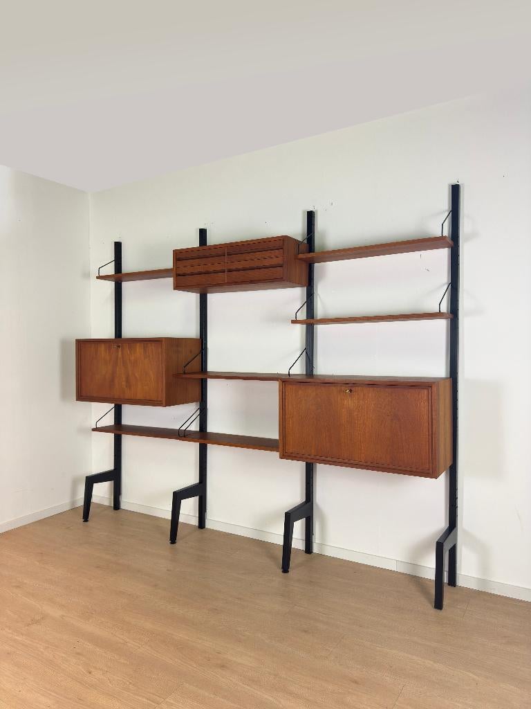 vintage Poul Cadovius wandmeubel, Huis en Inrichting, Kasten | Wandmeubels, Ophalen, Teakhout