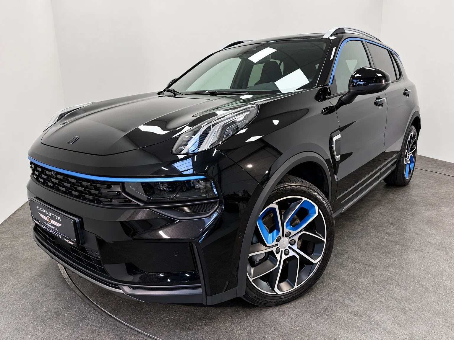 Lynk & Co 1 1.5 192KW 01 PHEV DCT OBC6.6, Auto's, Automaat, Zwart, Airbags, Zwart