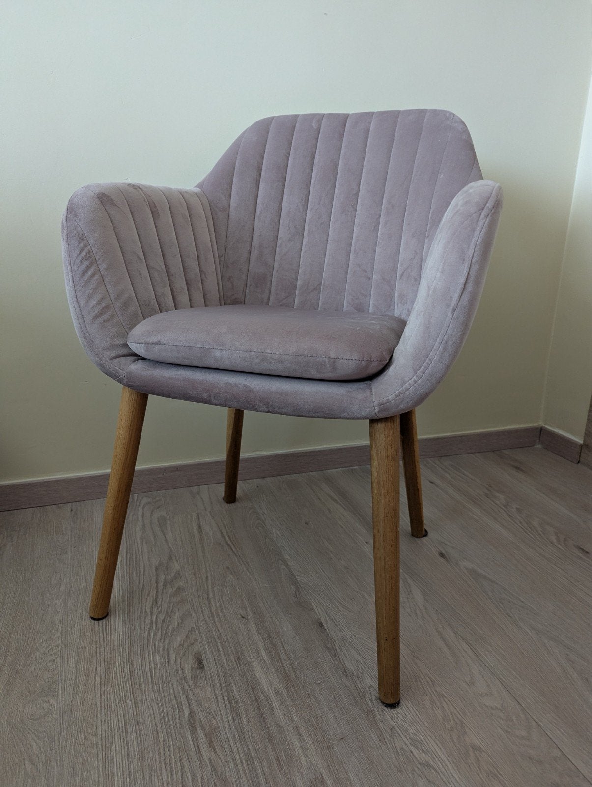 Luxe kuipstoel in oud roze fluweel, Enlèvement, Comme neuf, Autres couleurs, Tissus
