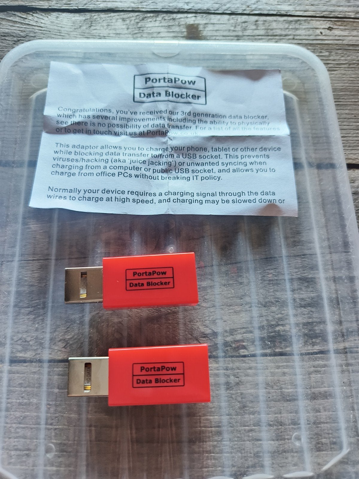 Volledig nieuwe, ongeopende PortaPow Data Blocker (USB-veili, Computers en Software, Ophalen, Nieuw, Portapow
