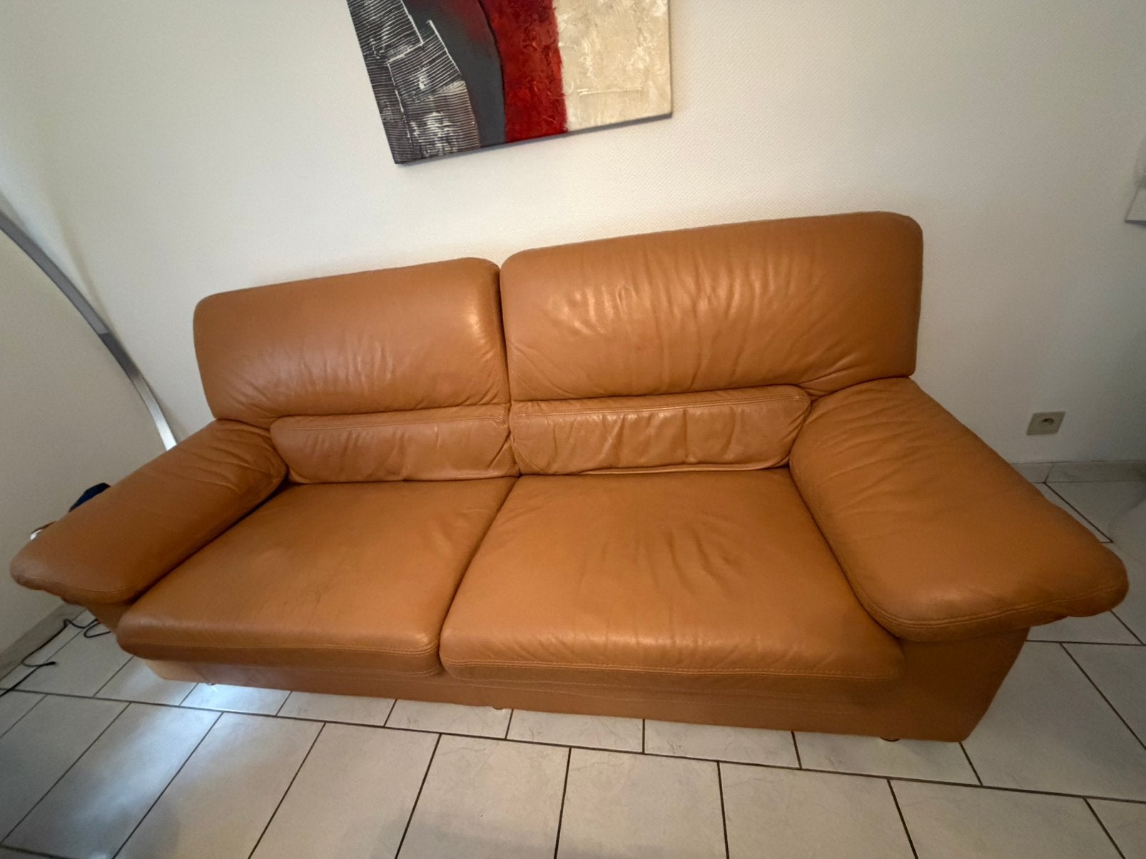 Salon 3 pieces en cuir veritable ! Disponible en septembre !, Maison & Meubles, Cuir veritable, Quatre personnes ou plus, Banc droit