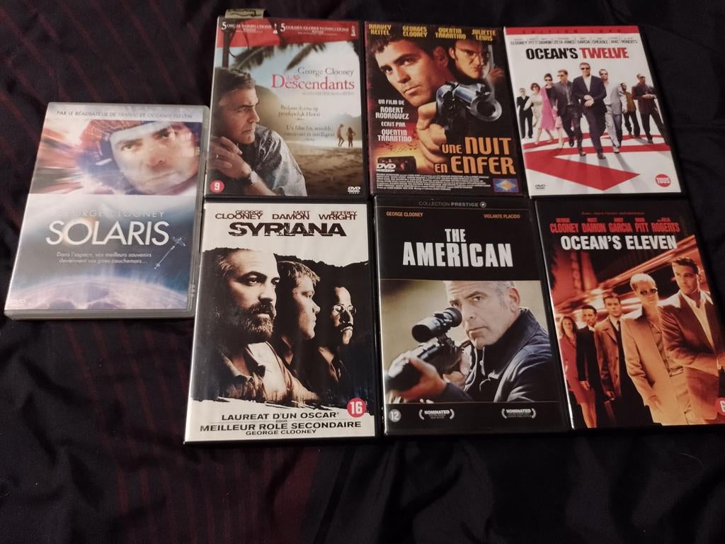 A vendre en DVD 8 films Georges Clooney, À partir de 9 ans, Enlèvement ou Envoi, Comme neuf, Action