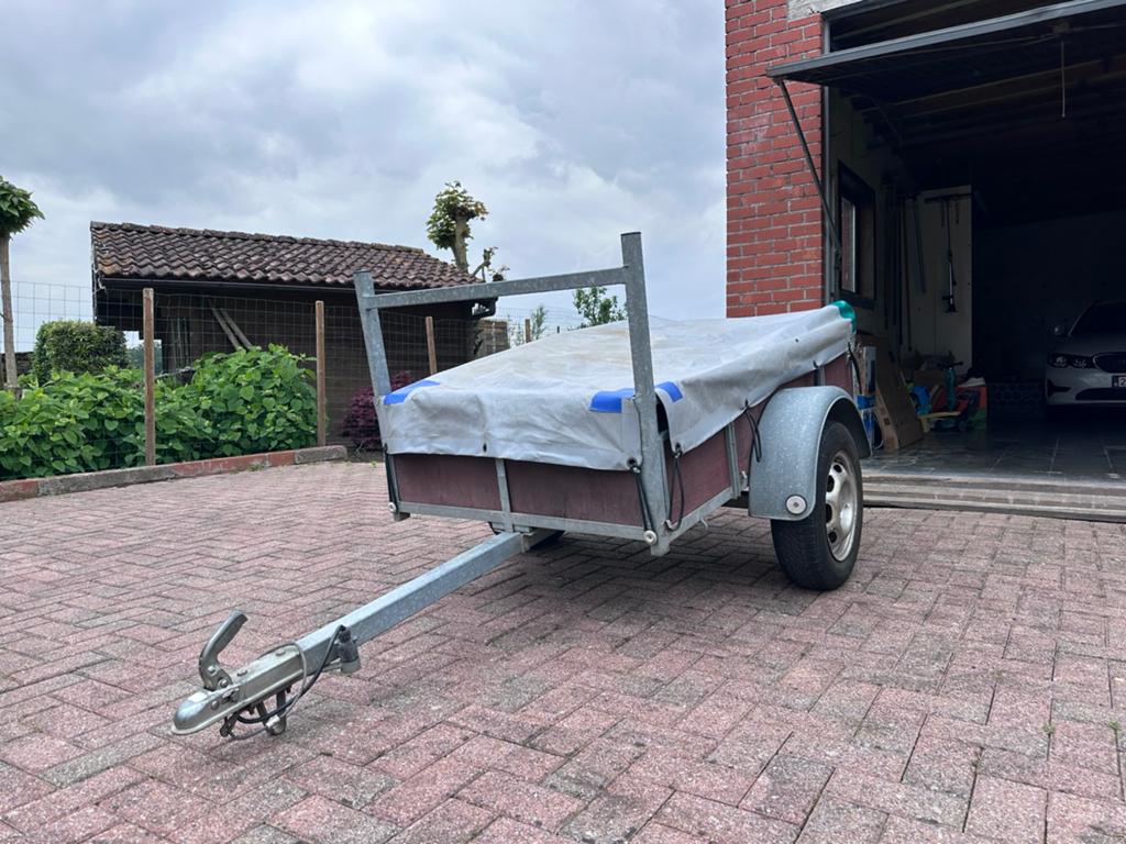 Aanhangwagen 750 kg met afdekzeil, Enlèvement, Utilisé