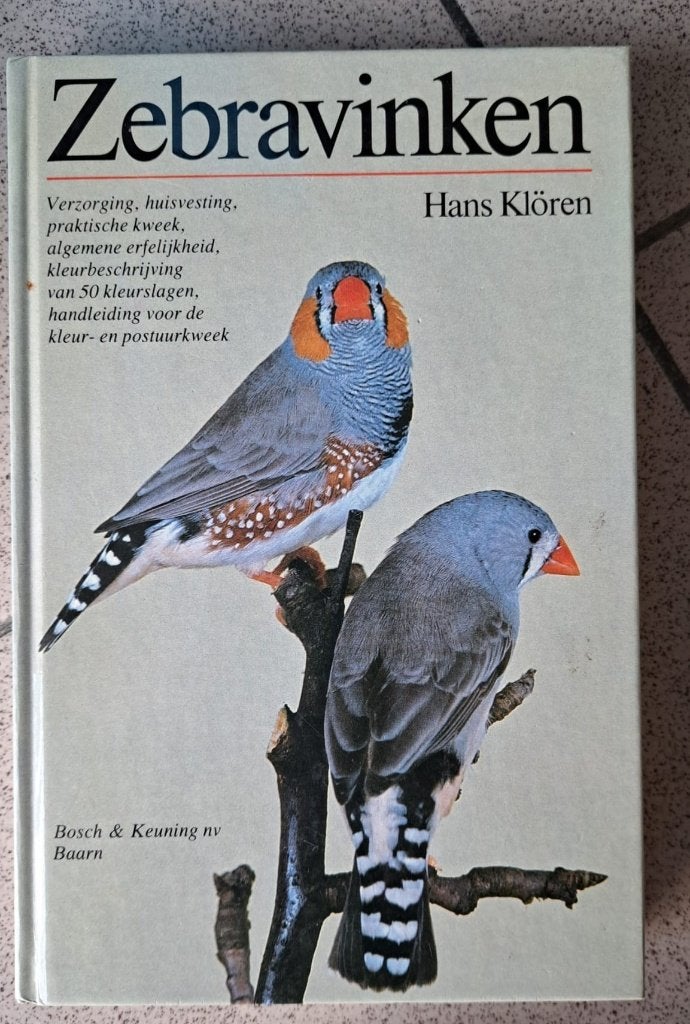 Livre « Zebra Finches », Hans Klören, Enlèvement, Neuf, Oiseaux, Hans Klören