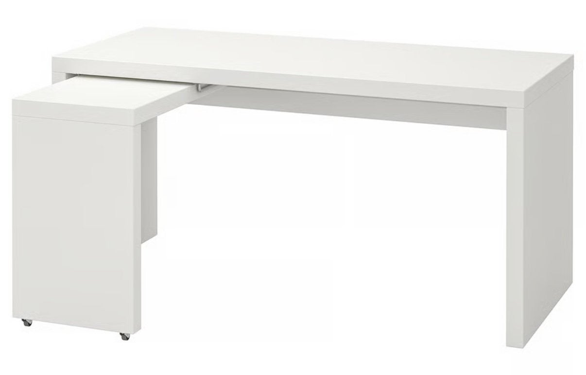 IKEA malm bureau met schuifplank, Maison & Meubles, Bureaux, Enlèvement, Utilisé, IKEA, 151 cm
