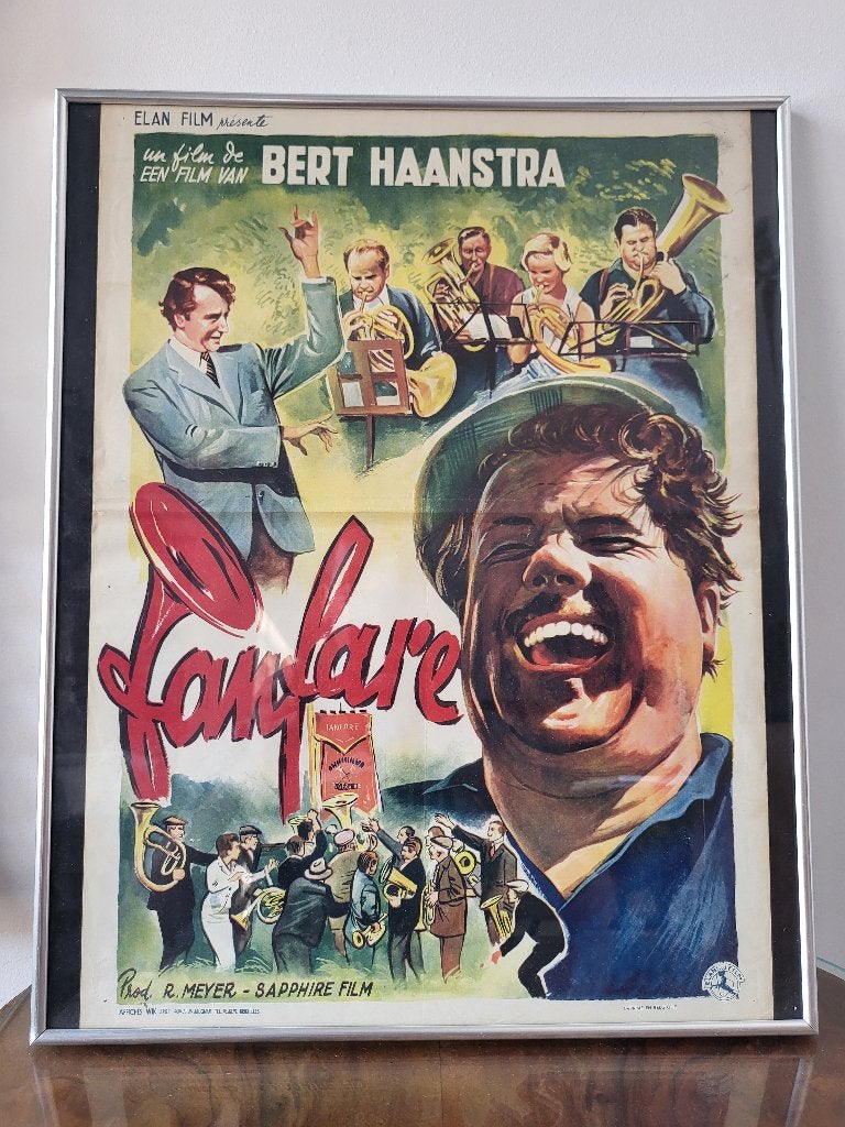 Affiche ou affiche ancienne de film, titre Fanfare, de 1958, Enlèvement ou Envoi
