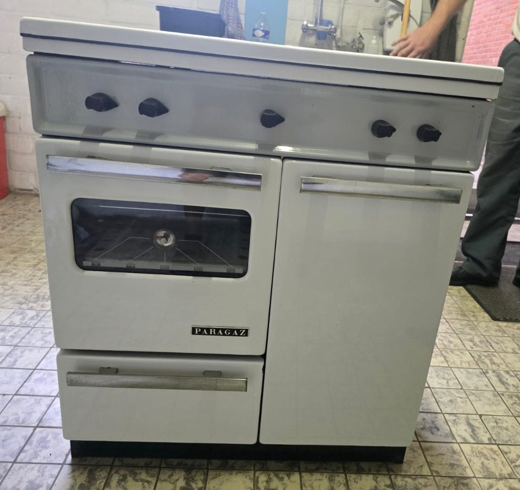 Vintage Paragaz gasfornuis met oven, Elektronische apparatuur, Fornuizen, Ophalen, Gebruikt, 60 cm of meer, 4 kookzones