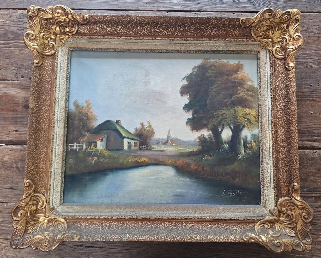 Peinture à l'huile sur toile Bouter, Enlèvement ou Envoi