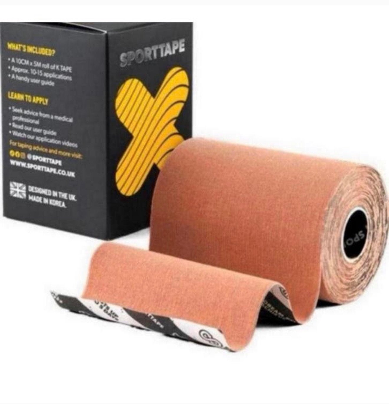 Ruban de kinésiologie extra large SPORTS TAPE 10cm 5m BEIGE, Enlèvement ou Envoi, Neuf