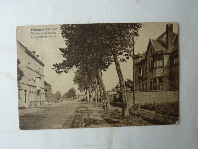 Petegem-Deinze--gentsche steenweg, Ophalen of Verzenden, 1920 tot 1940, Gelopen, Oost-Vlaanderen
