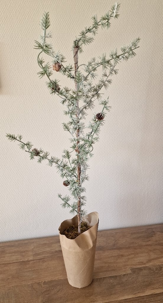 Kerstdecoratie mini kerstboom met lichtjes, Ophalen, Zo goed als nieuw
