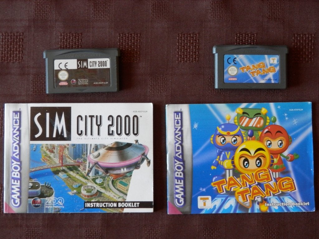 „SIM City 2000" en „Tang Tang” -spellen voor Nintendo GBA, Ophalen of Verzenden, Zo goed als nieuw