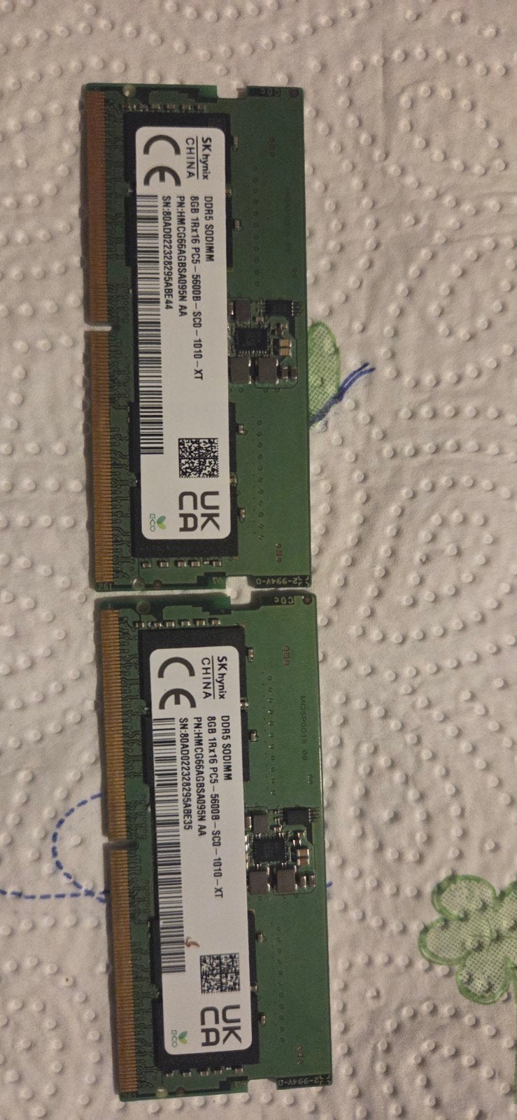 ddr 5 2x8go, Informatique & Logiciels, Comme neuf, Enlèvement, DDR5, Laptop