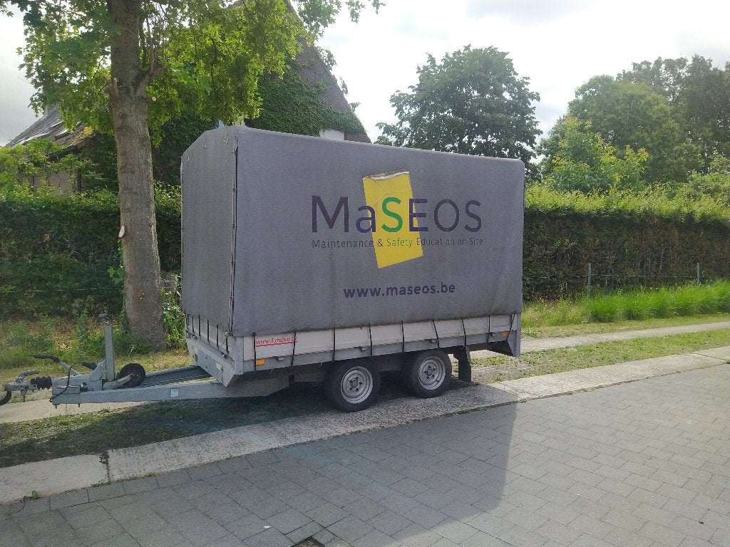 Plateau aanhangwagen met huif 2ton, Enlèvement, Comme neuf