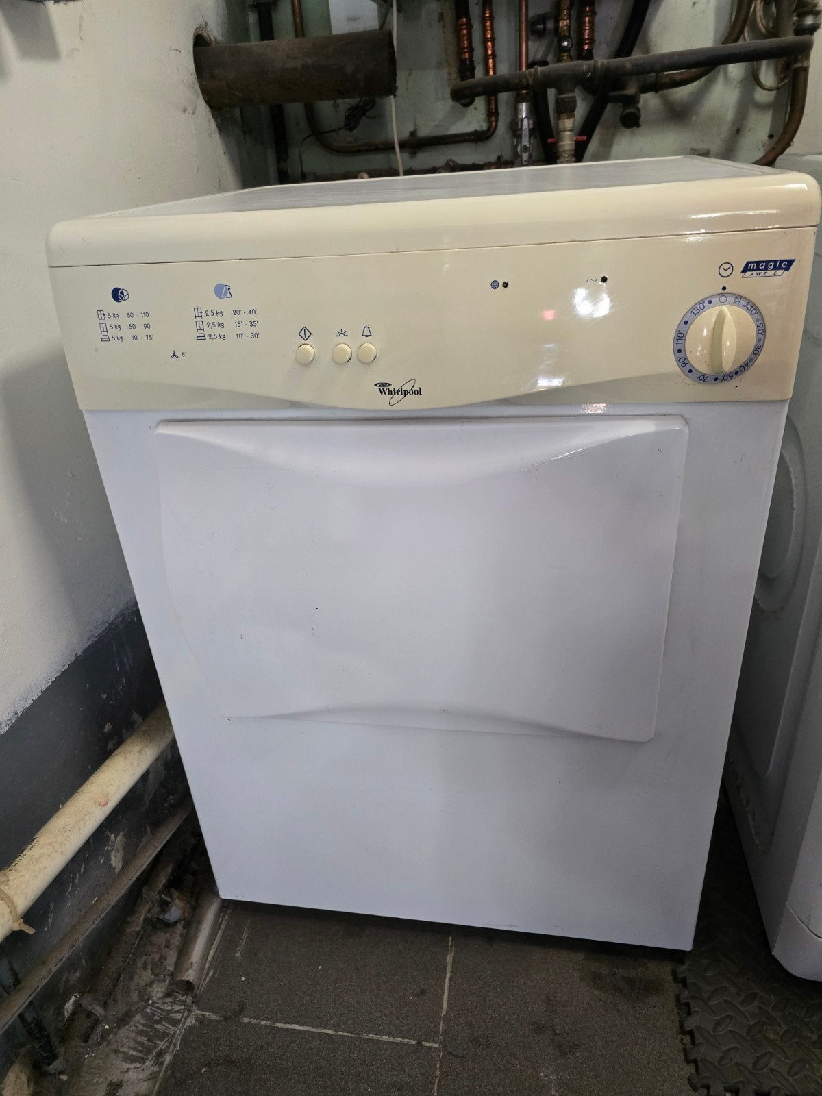 Whirlpool droogkast / amper gebruikt, Elektronische apparatuur, Ophalen, Gebruikt, Luchtafvoer, 4 tot 6 kg