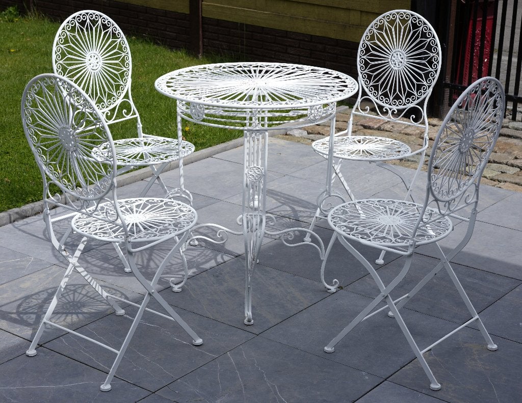Mooie ijzeren bistroset, Tuin en Terras, Ophalen, Gebruikt, Tuinset, Overige materialen