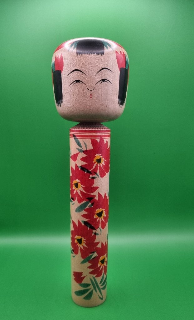 Mooie Yamagata kokeshi van Kiyoshi Kobayashi, Hout, Geschilderd, Ophalen of Verzenden, Japan