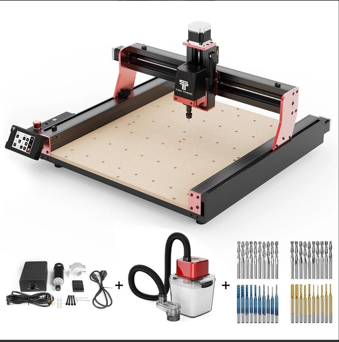 Routeur CNC Twotrees TTC450 PRO + broche 500 W + aspirateur, Ophalen, Gebruikt, Bovenfrees, Autre