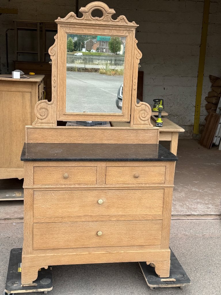 Meuble Lavabo Louis Philippe en chêne naturel, Antiquités & Art, Antiquités | Meubles | Armoires, Enlèvement