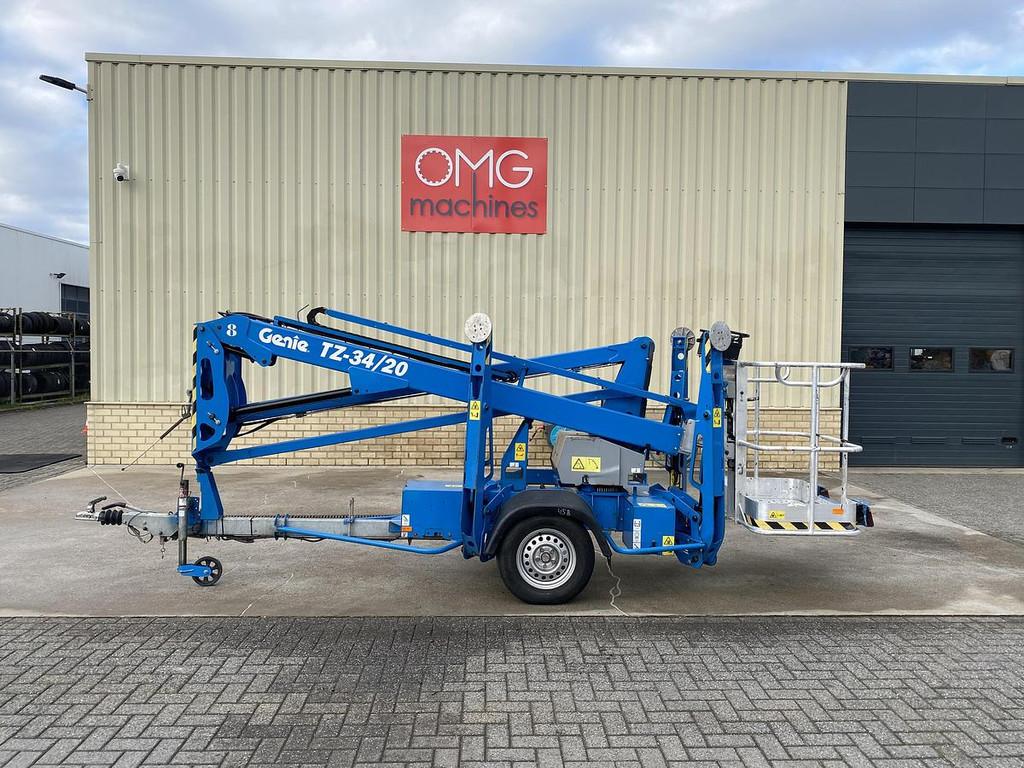 2019 Genie TZ34/20, Aanhangwagen hoogwerker, 12 meter, Articles professionnels, Machines & Construction | Ascenseurs, Échafaudages & Échelles