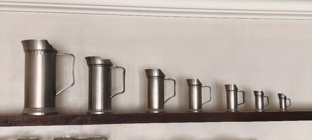 set tinnen kannen, Antiek en Kunst, Antiek | Tin, Ophalen of Verzenden
