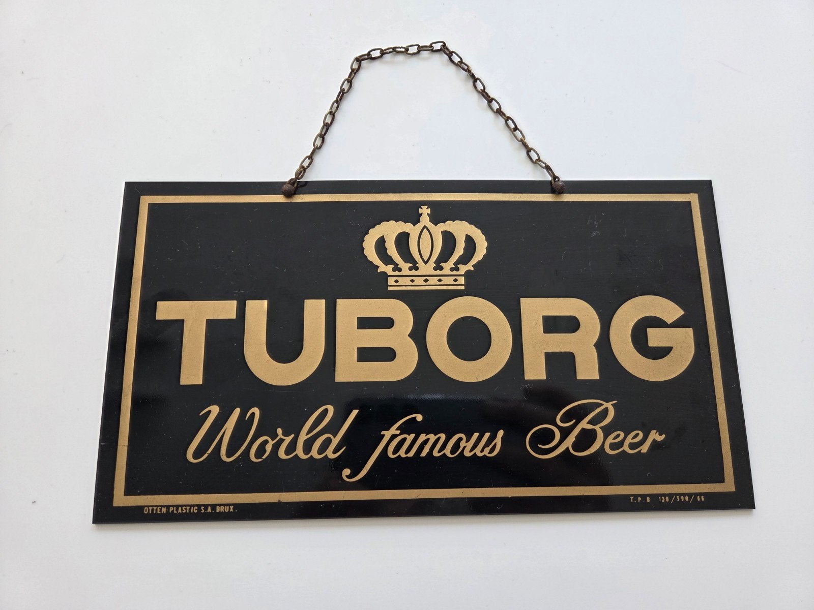 Panneau d'affichage vintage en forme d'ours Tuborg (1966) -, Enlèvement, Comme neuf