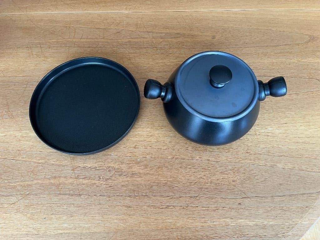 bakplaat en pot met deksel voor fondueset, Huis en Inrichting, Keuken | Potten en Pannen, Met deksel, Ophalen of Verzenden, Gebruikt