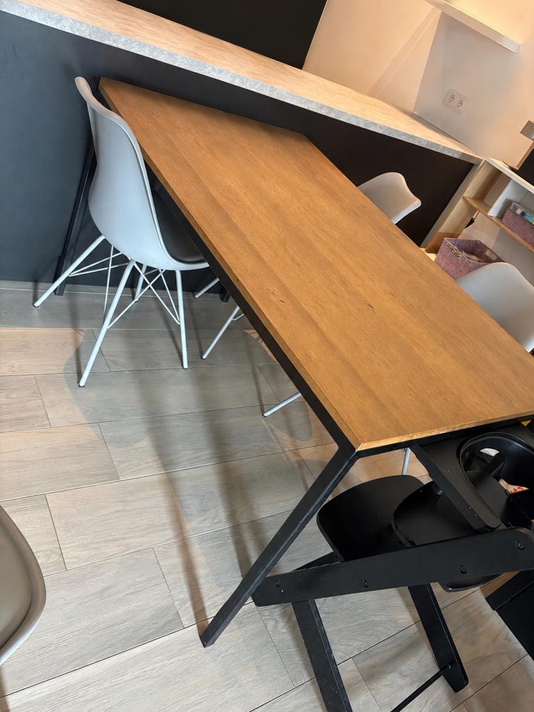 Eettafel, 100 tot 150 cm, Zo goed als nieuw, Vier personen, Rechthoekig