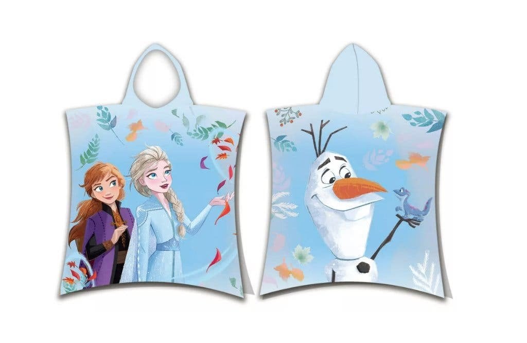 Disney Frozen Badponcho / Badcape - Blauw - Katoen, Neuf, Disney Frozen, Enlèvement ou Envoi, Taille unique