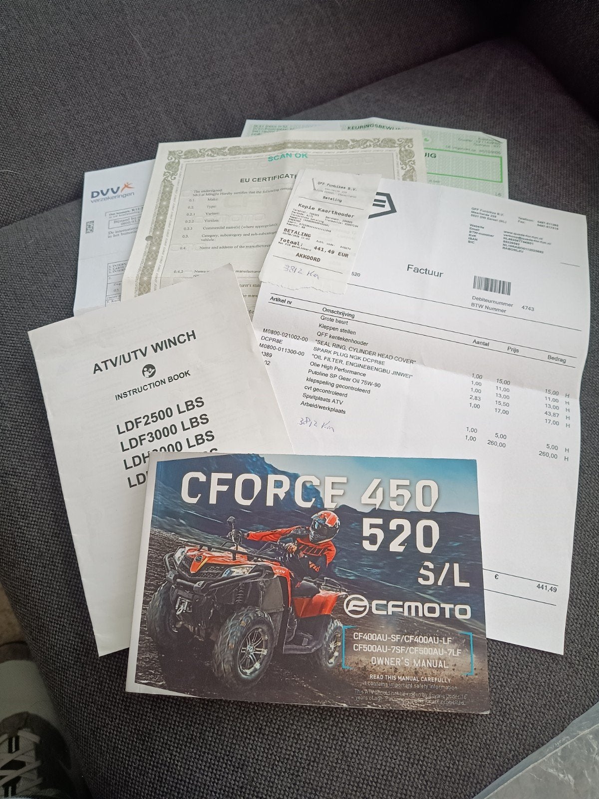 Z.G.A.N CF MOTO 520L L7E NET 4100KM  BJ 8/2021, 495 cm³, 12 à 35 kW