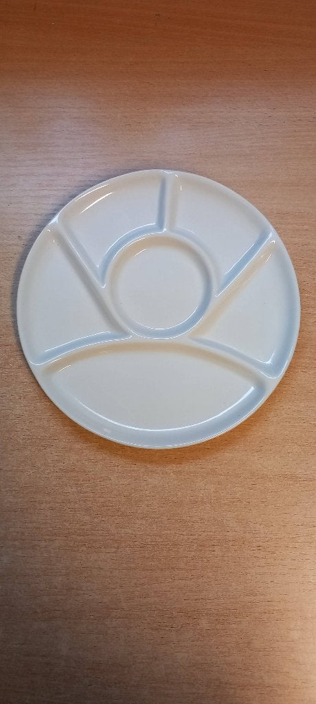 6assiettes a compartiments:fondue,raclette,pierrade,barbecue, Service complet, Comme neuf, Enlèvement, Porcelaine