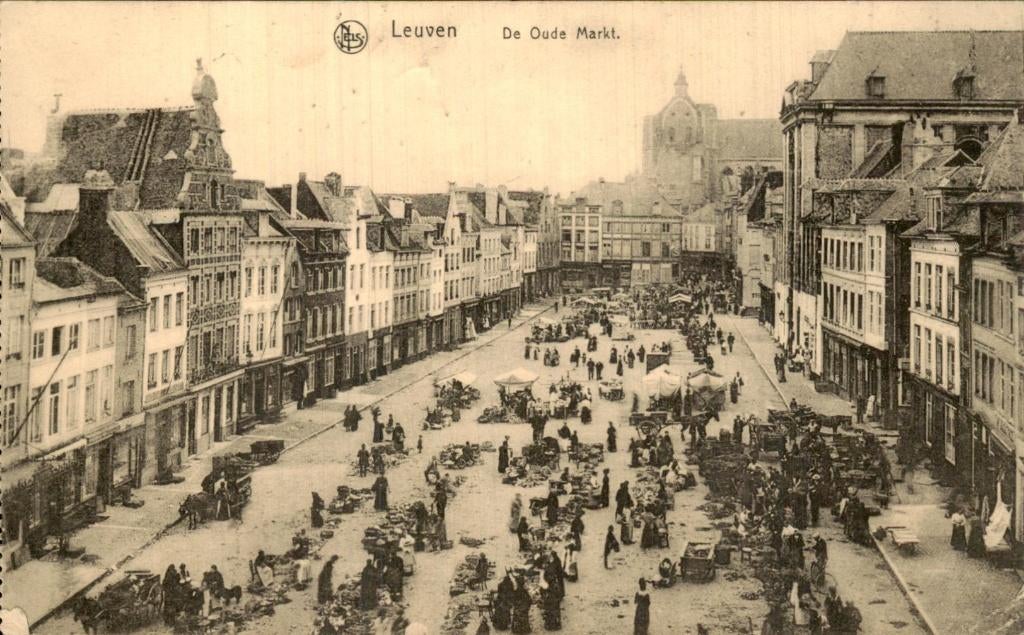 Leuven Louvain - Oude Markt, Verzamelen, Ophalen of Verzenden, Gelopen