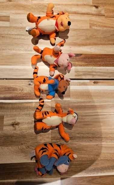 Vintage Winnie the Pooh "Tiggerific Family" Plush Set 5 st, Ophalen, Winnie de Poeh of vrienden, Zo goed als nieuw, Knuffel