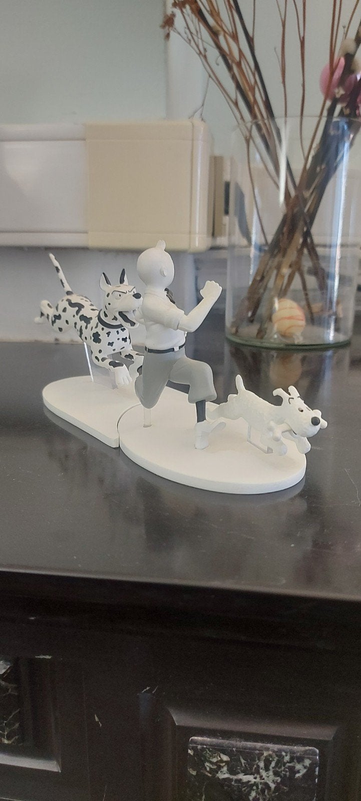 Figurine Collector Tintin Cowboy à Cheval & Milou, Collections, Enlèvement ou Envoi, Comme neuf, Humain